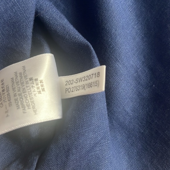 Womens Tommy Bahama Linen sleeveless navy blouse - XL- non smoking/no pets - Picture 5 of 5
